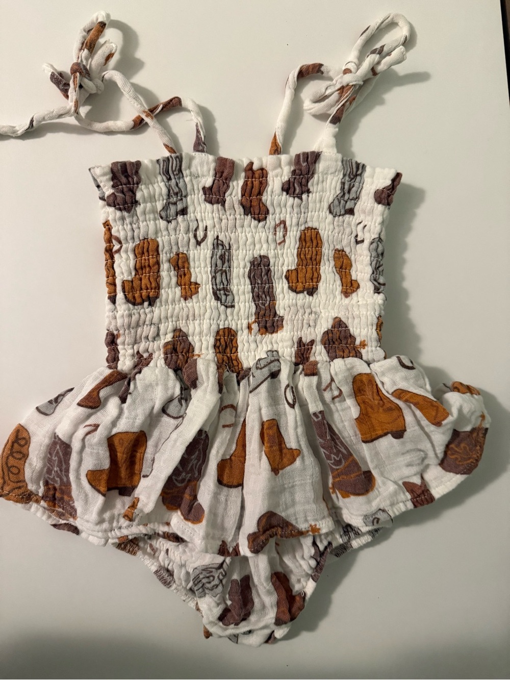 Angel Dear Cowboy Smocked Dress